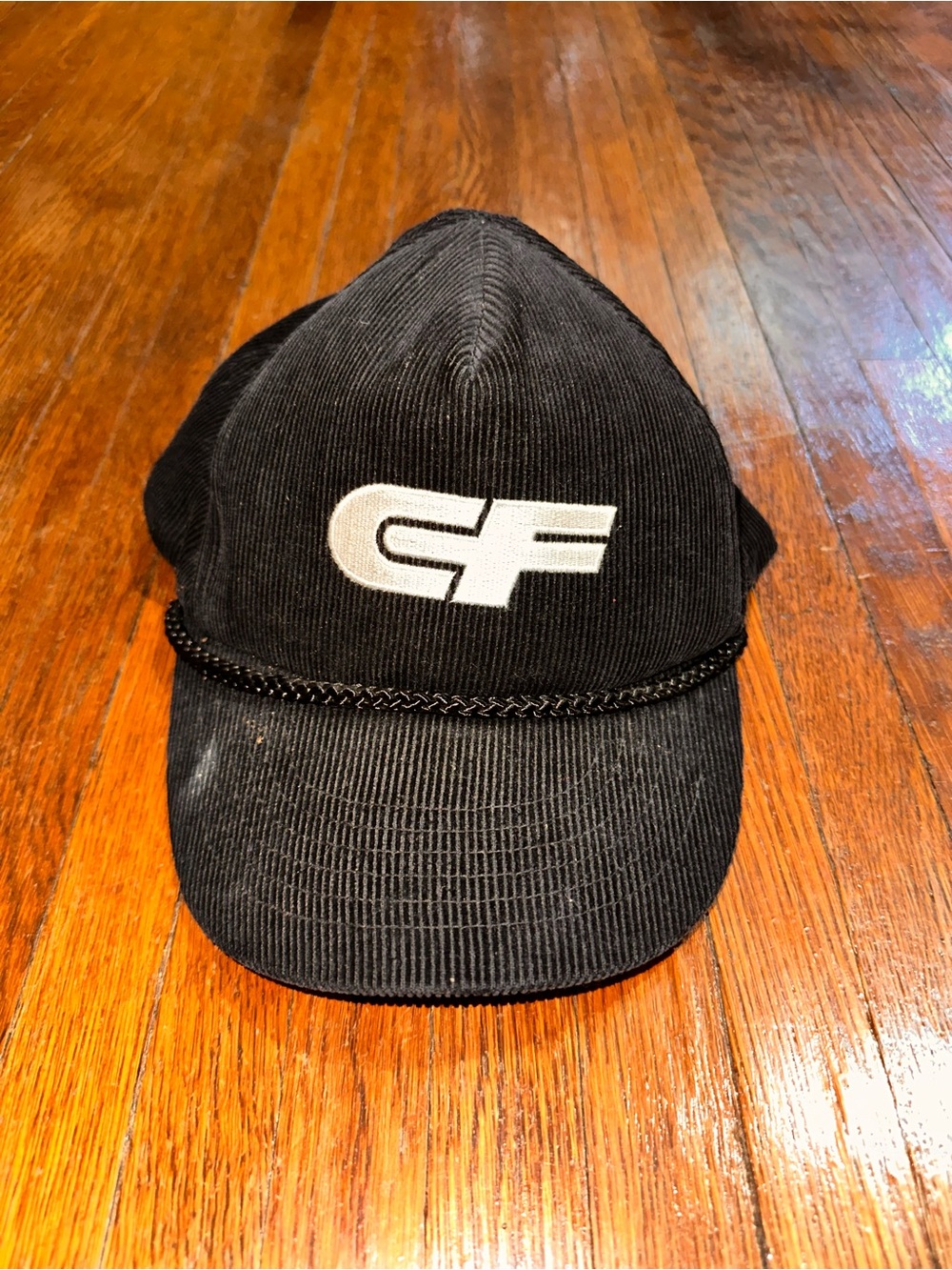 Vintage CF Freight Consolidated Freightways Corduroy Rope Snapback Hat Cap Truck